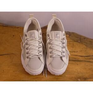 Fila Disrupter Court Womens size 9.5 Gardenia and Metallic Silver